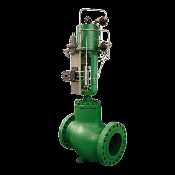 Industrial antisurge valve with digital positioner and volume booster